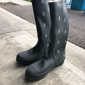 JCrew fur lined rubber boots